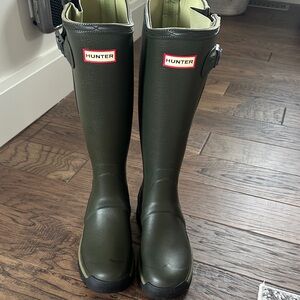 Hunter Dark Green Tall Boots